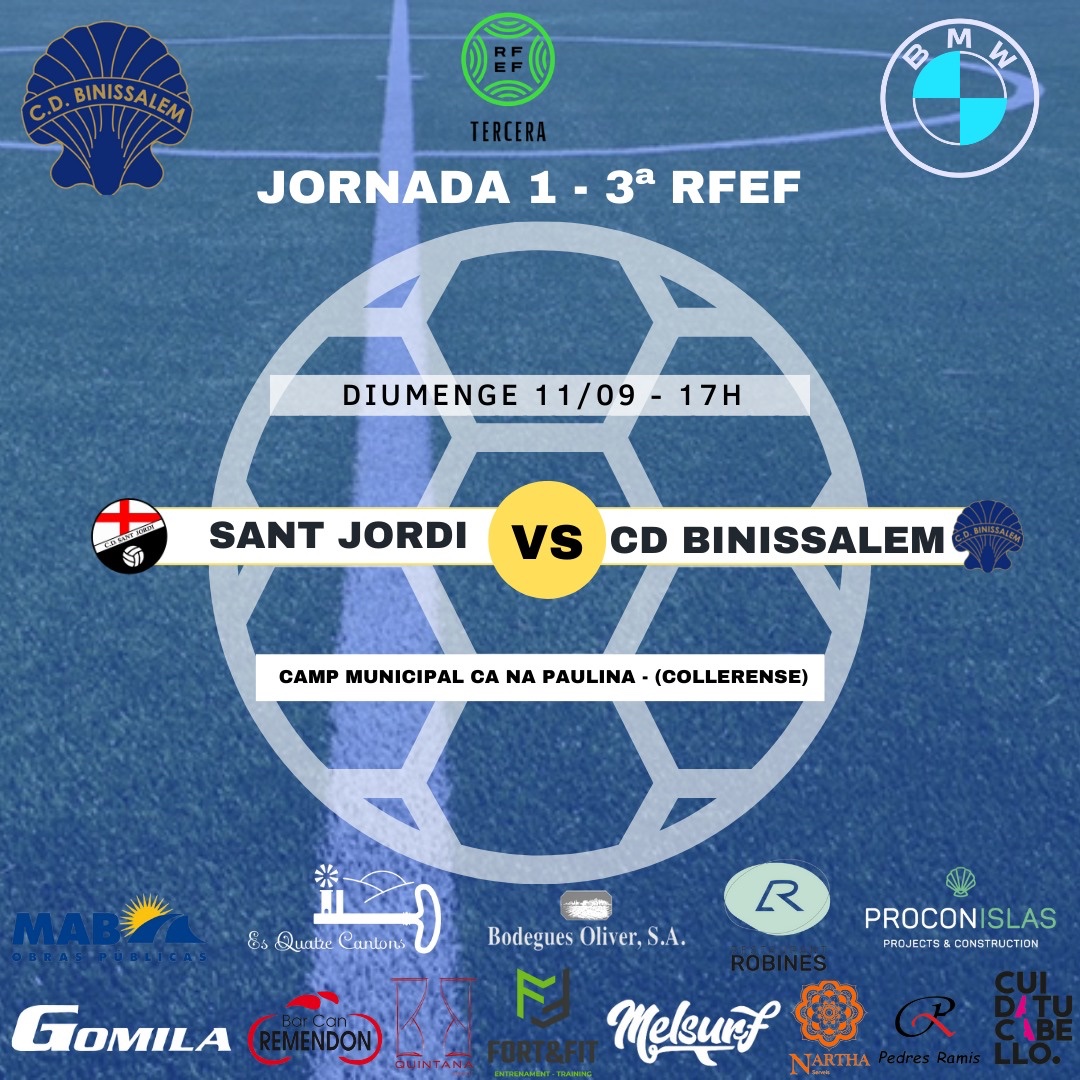 Finalment el partit no serà a porta tancada. Molt bona notícia!!!
Podrem anar tots a animar al nostre equip. Recordau q presentant el carnet de soci del <a href="/CDBinissalem/">cdbinissalem</a>, l’entrada serà de 5€. Força assules!!! 
💪💪💙💙
