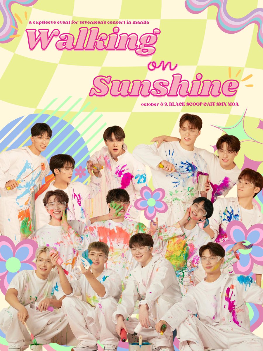 1008BETSCSE's tweet photo. [EVENT] "Walkin On Sunshine" ㅡ an on-site CSE for SVT's BE THE SUN Concert In Manila by @orenjiboo &amp; @lovenlettercafe at Black Scoop Cafe, MOA on October 8-9.

rsvp here:

day1: https://t.co/00gkOnjHEg
day2: https://t.co/QNRKJNP7QM

tags: bethesunmnl bethesuninmanila betsinmnl https://t.co/vZFCu8TJfE