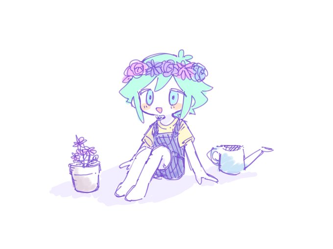 「flower pot watering can」 illustration images(Latest)