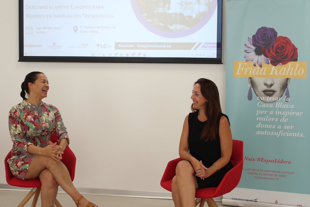 valenciactiva_'s tweet photo. 👩‍💻 Hoy hemos acogido en #EspaiLidera el coloquio #WomenTechEU, impartido por @thaisglod, CEO de  @INNOBOUND_EU, dirigido a #Lidereses de startup #deeptech en el que se han dado a conocer las oportunidades de financiación europea para proyectos tecnológicos liderados por mujeres https://t.co/R9YGKEZa9o