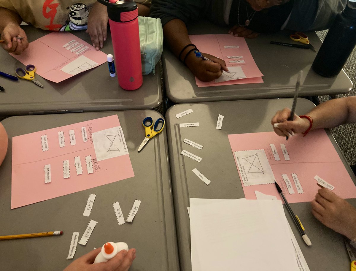 ashsandberg33's tweet photo. Pictures from my students doing a proofs cut and paste activity last Friday on our early release! #mathteacher @VernonMaloneCCA https://t.co/o2nWrdiBS1