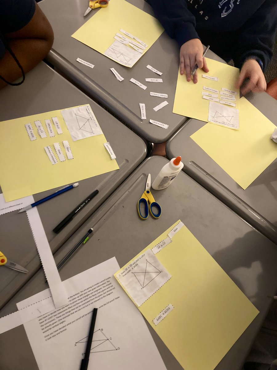 ashsandberg33's tweet photo. Pictures from my students doing a proofs cut and paste activity last Friday on our early release! #mathteacher @VernonMaloneCCA https://t.co/o2nWrdiBS1