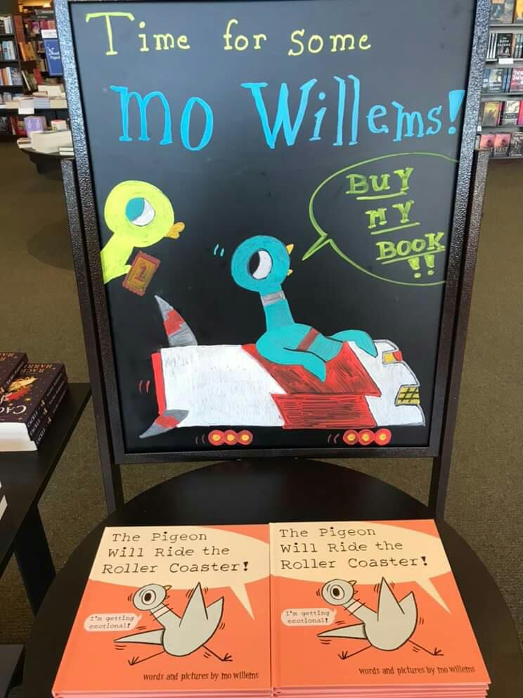 BNmadisonwest's tweet photo. The Pigeon Will Ride the Roller Coaster! is now available! Come shop with us and get your copy today, plus a #Free patch! #BNmadisonwest #bnmidwest #newbookalert🚨 https://t.co/RnmksQBsSt
