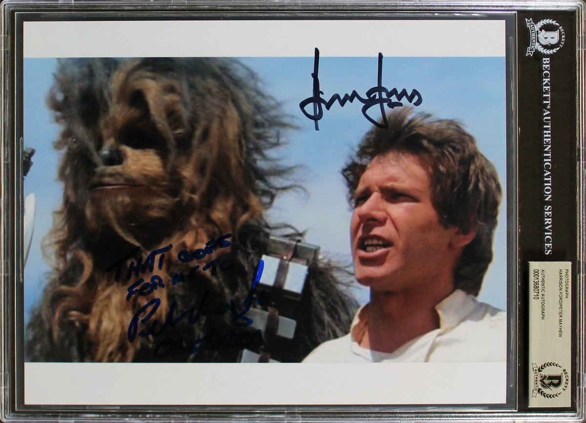 Harrison Ford & Peter Mayhew Star Wars Authentic Signed 8x10 Photo BAS Slabbed | $2,398.80 https://t.co/q56xJ3bGvZ