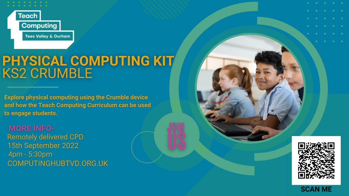 Carmelcomputing's tweet image. Join us and explore #physicalcomputing using the #crumble device. Learn how the #TeachComputing curriculum can be used to engage #students 

Book here- bit.ly/CJ252B04

15th September 2022- Remote delivered CPD

@ComputingHubTVD @WeAreComputing @STEMLearningUK #computing