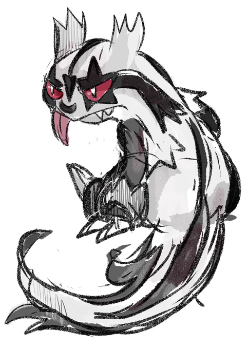 #1日1ポケモン #ポケモン #ポケットモンスター #Pokemon #らくがき1日1ポケモン #1日1絵 #らくがき #イラスト #Zigzagoon #ガラル【264 #マッスグマ #ガラルマッスグマ】(1008日目) 