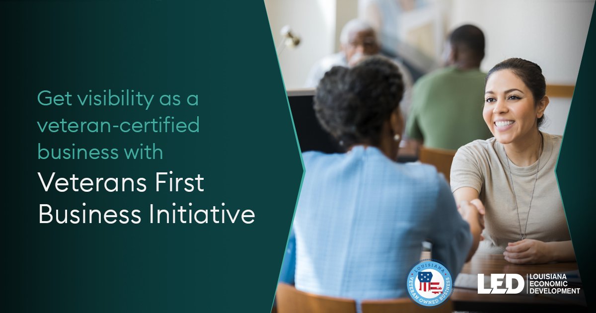 Make yourself more searchable to individuals or companies looking to work with veteran, active-duty, reserve military or Gold Star spouse-owned businesses. See how the #Louisiana #Veterans First Business database can help: ow.ly/UM9L50K1A7P 

#LED #SBSPrograms #Veterans