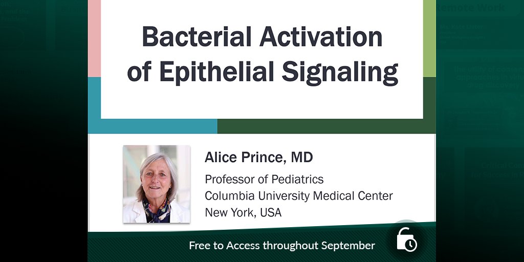 Using Cystic fibrosis as a model, Prof. Alice Prince covers how #bacteria interact with the epithelium, how they activate immunometabolites and how this is important during infection. Watch👉 bit.ly/3x8mQfi and don’t forget to hit the like button to show your support 👍