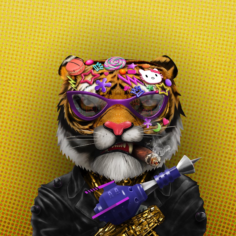 GTU_Club's tweet photo. 🐯 Tiger of the day #1402/4440
from the Go Tiger Universe #NFT collection. WIP, no minting yet. 
Follow to be the first to pick up your fav Tiger on the drop day.

#NFTCommunity #nftart #GoTiger https://t.co/PuVetwdDaC