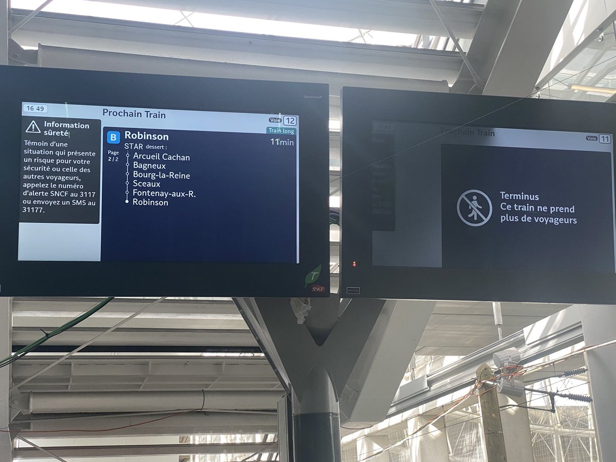 La_Stiole's tweet photo. @RERB @IDFmobilites @Actu_Transilien Bonjour IDF Mobilité : est-ce normal qu’en heure de pointe, il y ait 1 RER B toutes les 12min?! Suppressions de train non annoncées aux voyageurs, retards, pannes… Les usagers du #RERB en colère. https://t.co/N6cS2ttqfd