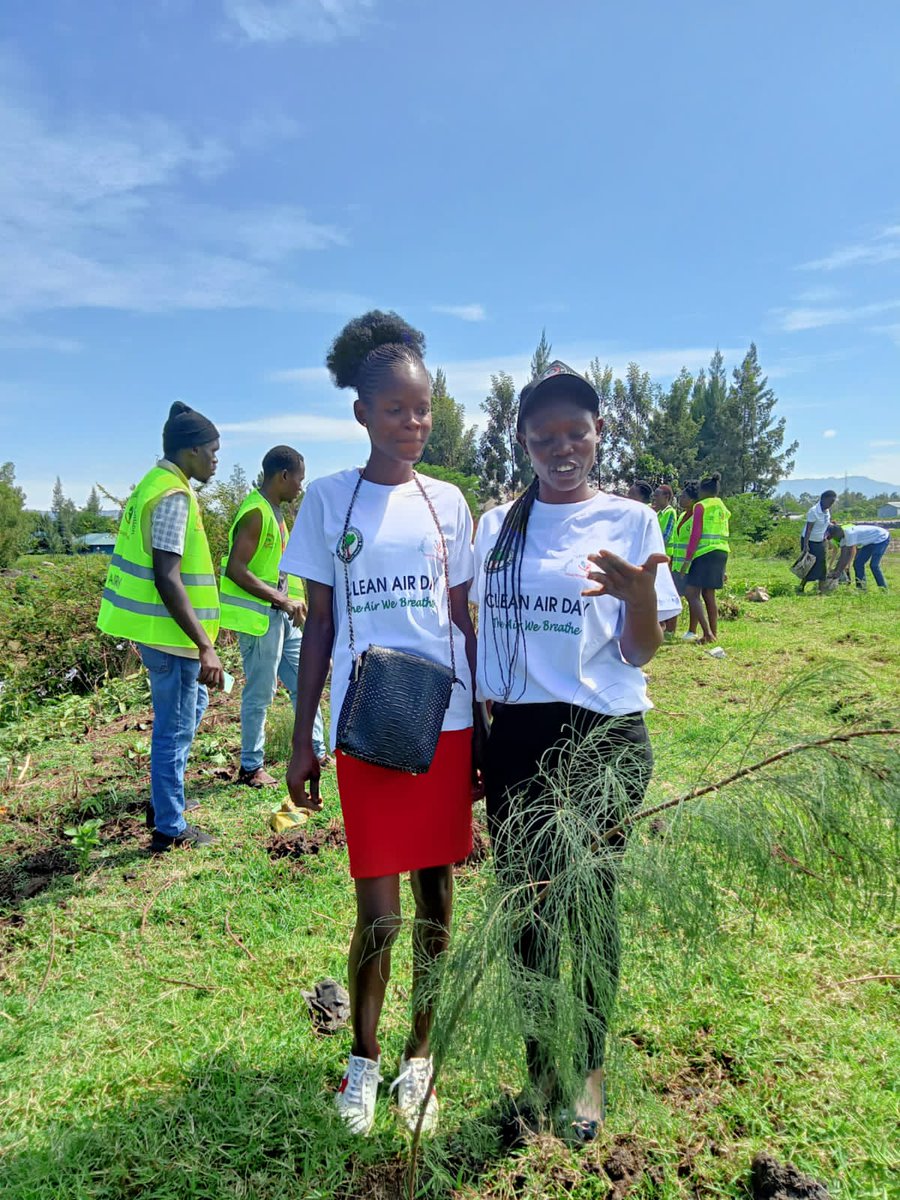 Participating in world clean air day by planting trees.
#Clean air day.The air we breath