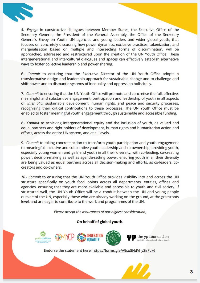 SDSN Youth Black Sea has endorsed the Global Youth Statement on UN Youth Office creation. 🌿

✍️ Endorse the statement: lnkd.in/dvNMVFB6 

#SharePower #OurYouthOffice #YouthAtTheTable