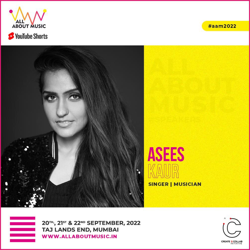 allaboutmusicin's tweet photo. We are thrilled to announce @AseesKaur, Singer/Musician as one of our speakers this year at #aam22. Register now at https://t.co/7Y5vItqB9O. Be a part of exclusive panel discussions!
#MusicBiz #MusicBusiness101 #MusicBusinessTips #CreateandCollab https://t.co/71otMbsz2L