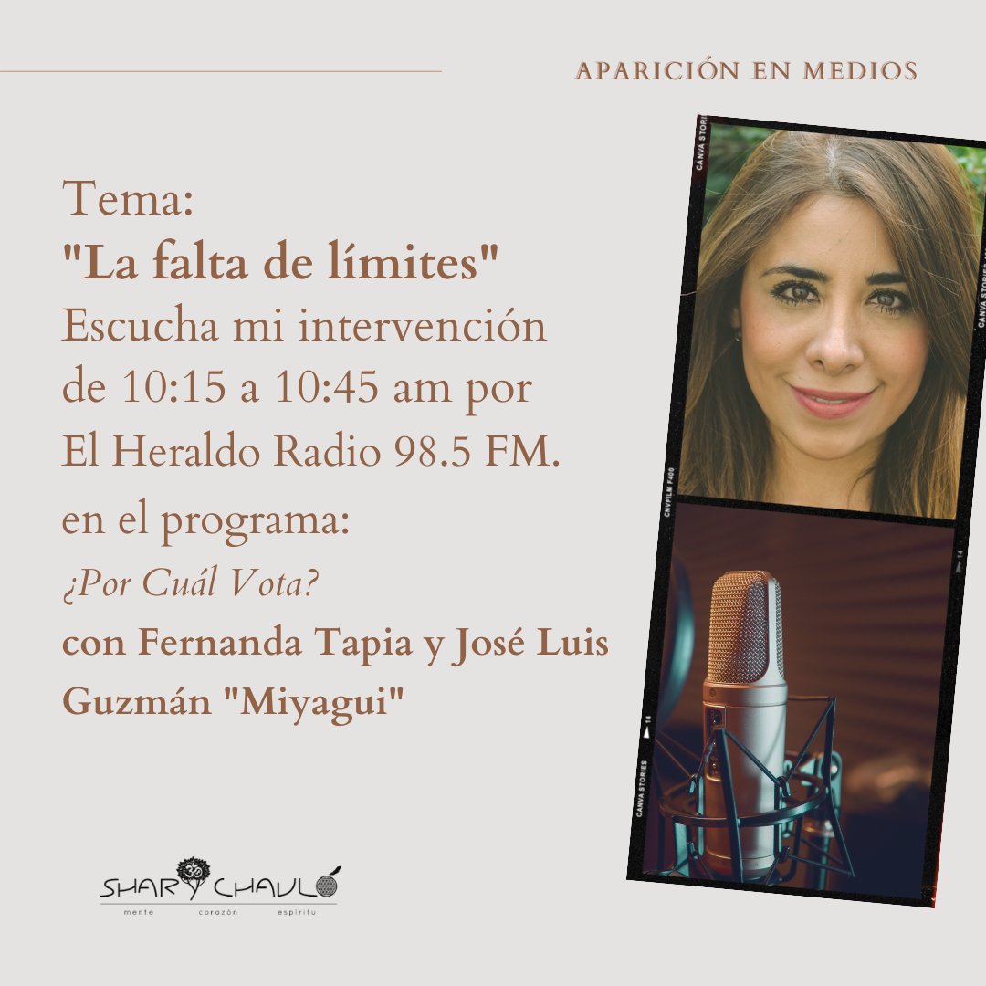 SharyChavlo's tweet photo. Entra al enlace, da play al reproductor y escucha mi participación esta mañana en @heraldoradio_ en 98.5 fm: https://t.co/y5ed6taeW2 ⬅️ 💙🙂 #ElHeraldoRadio #radio https://t.co/2ROgeRcvRc