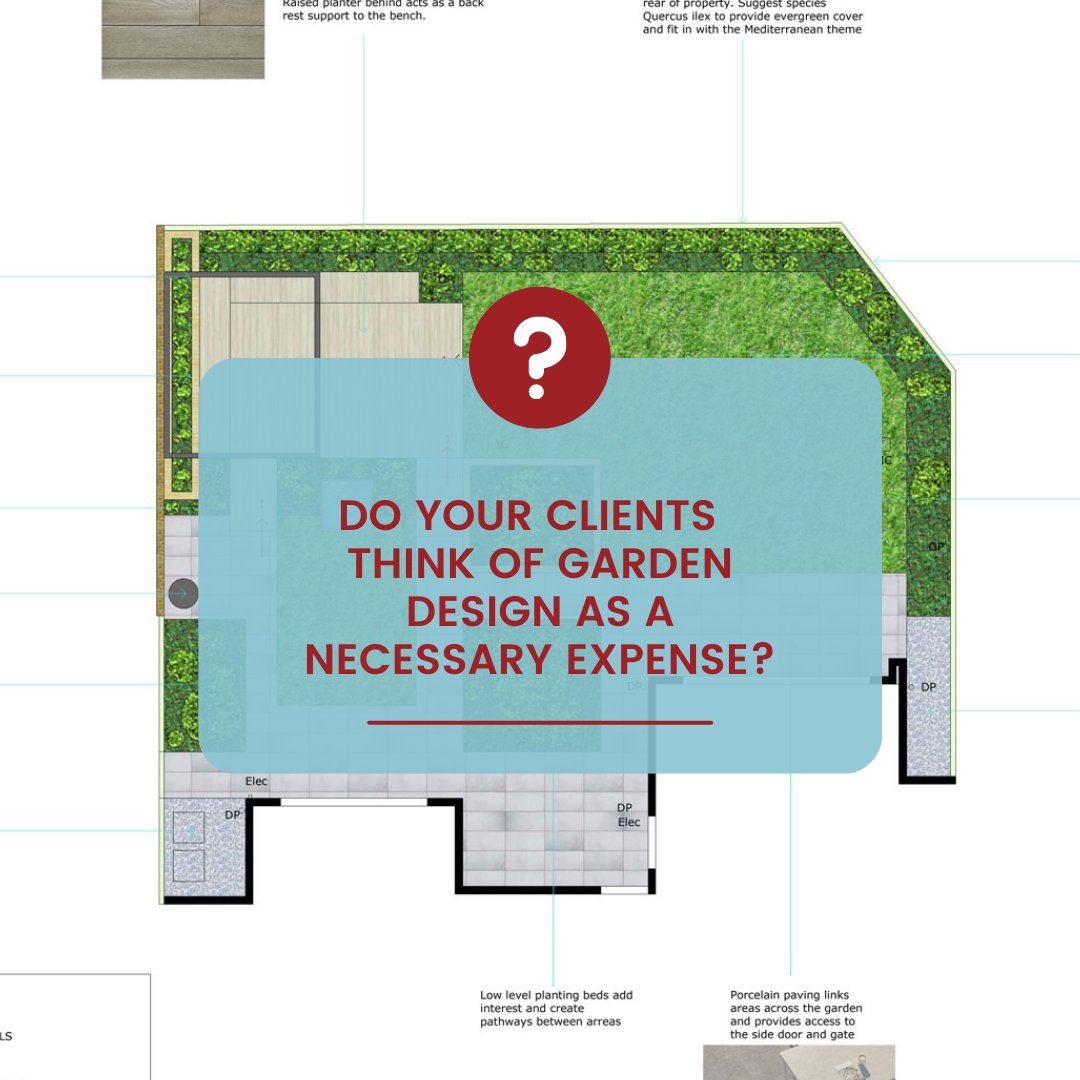 My_GardenDesign's tweet photo. Here's another question for my landscaping friends.  When you are opening discussions with a potential new client, do they understand that they will need to pay for a garden design? Or do they think that designs and layout plans 'just happen'?
What's your experience? https://t.co/XZWKWTp6BI