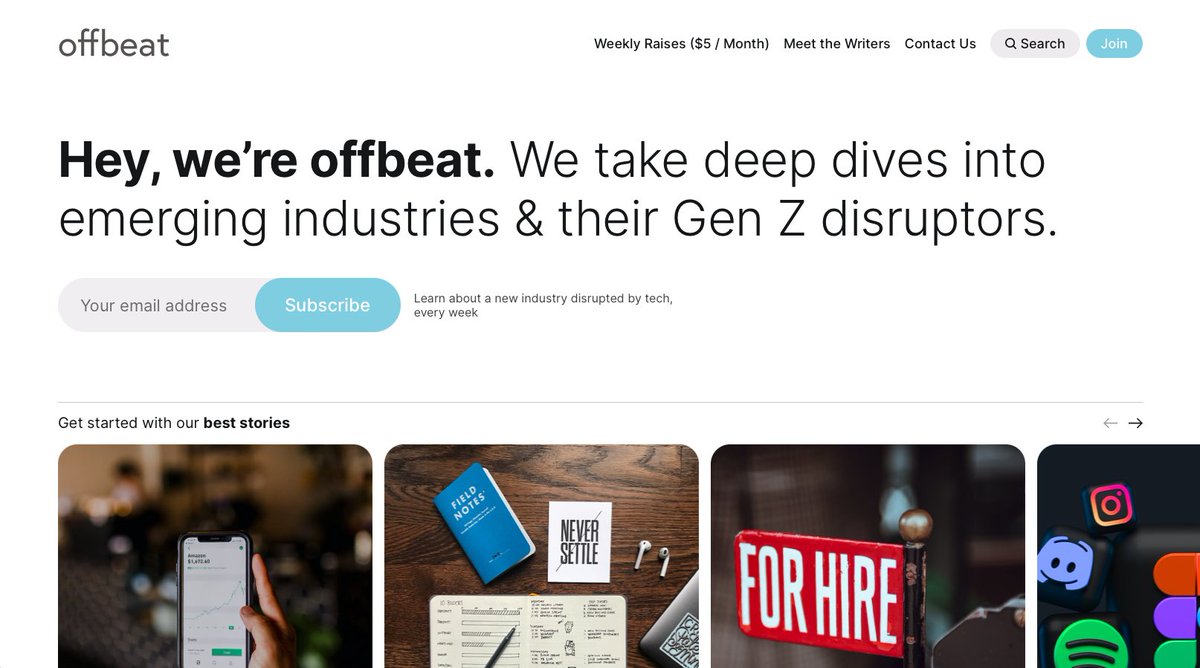 offbeat_buzz's tweet photo. 5/ We also have a new website! 

If this is your first time seeing us, subscribe! &amp; check out our previous 45 issues below 

https://t.co/HbXG5psZYI https://t.co/9FO99GZRmE