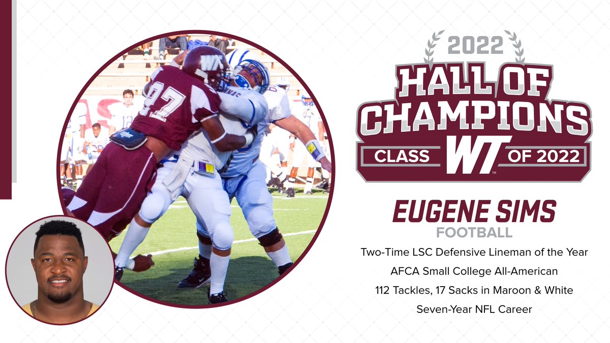 Eugene Sims WT Hall of Champions – Class of 2022 Induction Ceremony: Friday, September 16th Get Your Tickets Today: bit.ly/3BnyGoq #BuffNation | #RollDamnBuffs