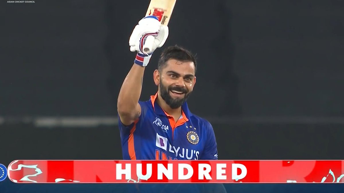 FlashCric's tweet photo. The wait is over and the King is back with a bang!

What a century!!!

#INDvAFG | #AsiaCupT20 | #AFGvIND | #ViratKohli𓃵 https://t.co/P0flEcQKF6