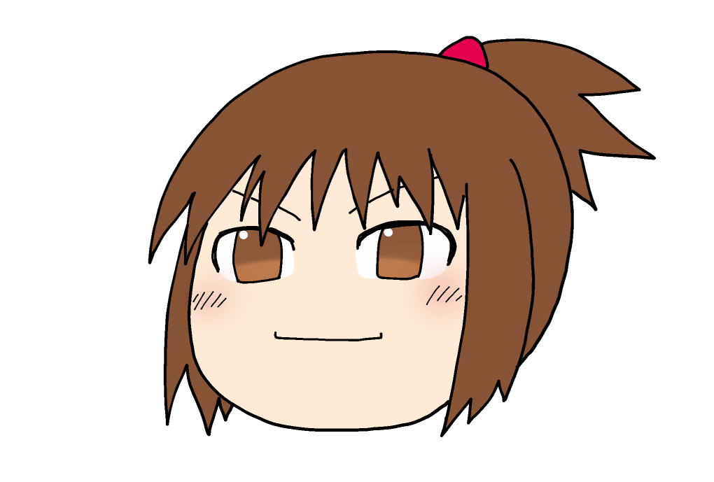 yukkuri shiteitte ne brown hair solo brown eyes smile white background simple background  illustration images