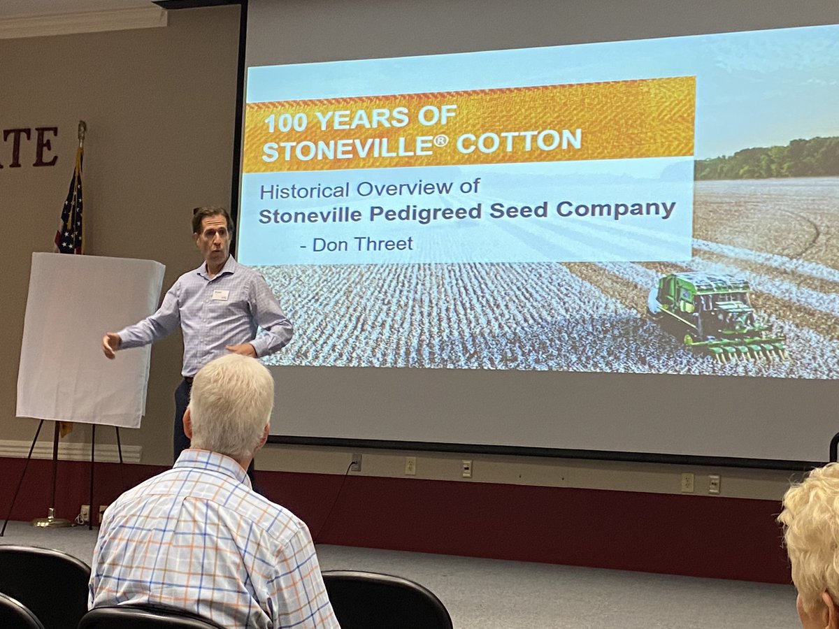 Beck_CGMag's tweet photo. Bryan Perry gets the ceremonies underway this morning in Stoneville, MS. @BASFAgProducts is celebrating 100 years of Stoneville brand cottonseed. A remarkable milestone. https://t.co/hU2mx1MUrP