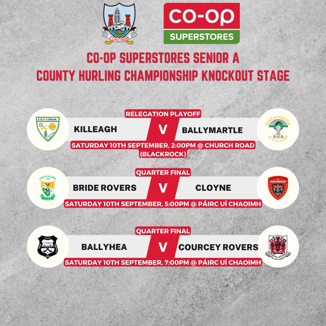 Cork GAA on Twitter "CoOp Superstores County Hurling Championship