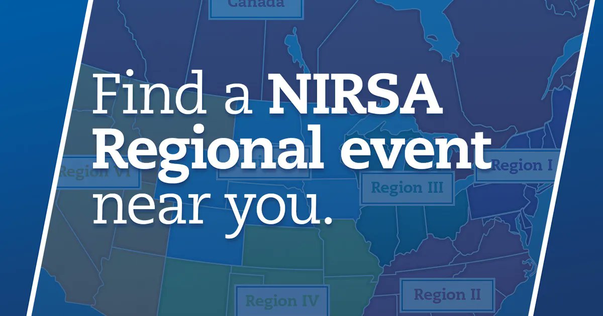 NIRSAlive's tweet photo. After two years of various virtual regional programs, NIRSA regional conferences will be returning to face-to-face events this fall! Register today! https://t.co/93dbnjpIsY https://t.co/rB98hbtN6A