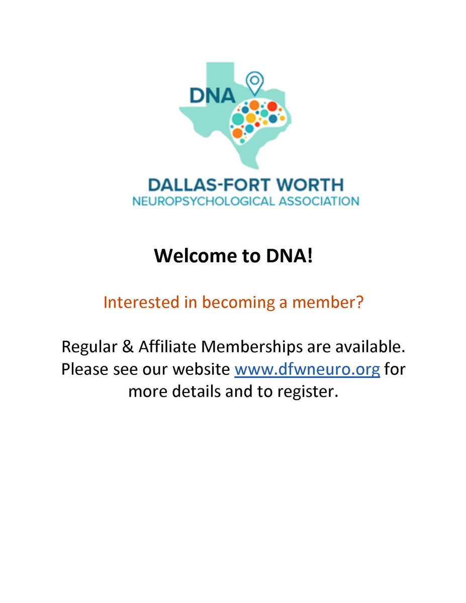 DFW Neuropsychological Association tweet media