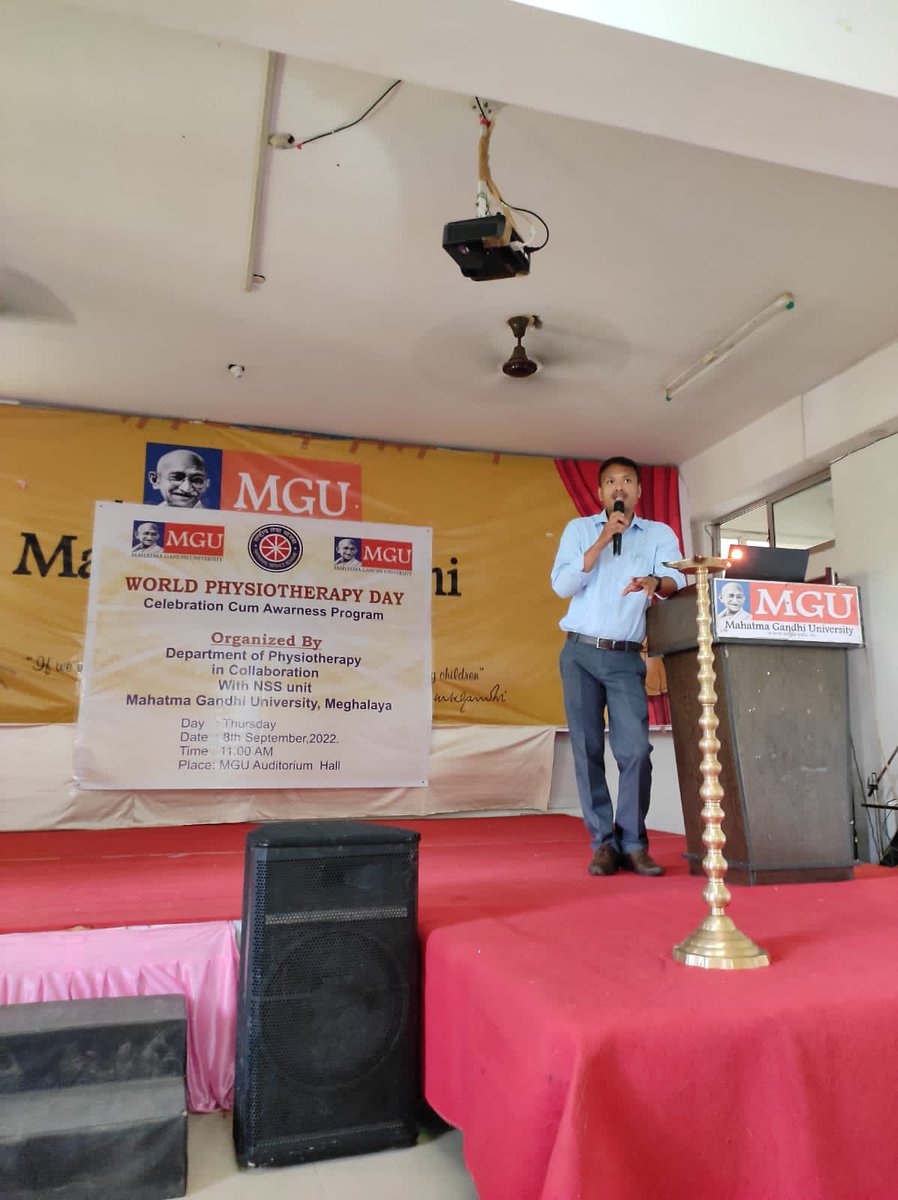 NssMahatma's tweet photo. On the occasion of #WorldPhysiotherapyDay the #NSS_unit of Mahatma Gandhi University, Meghalaya in collaboration with #Physiotherapy_dept organised awareness programme on osteoarthritis and on the importance of physical activity.
@_NSSIndia @YASMinistry @nss_rdguwahati https://t.co/IalpgOXL3a