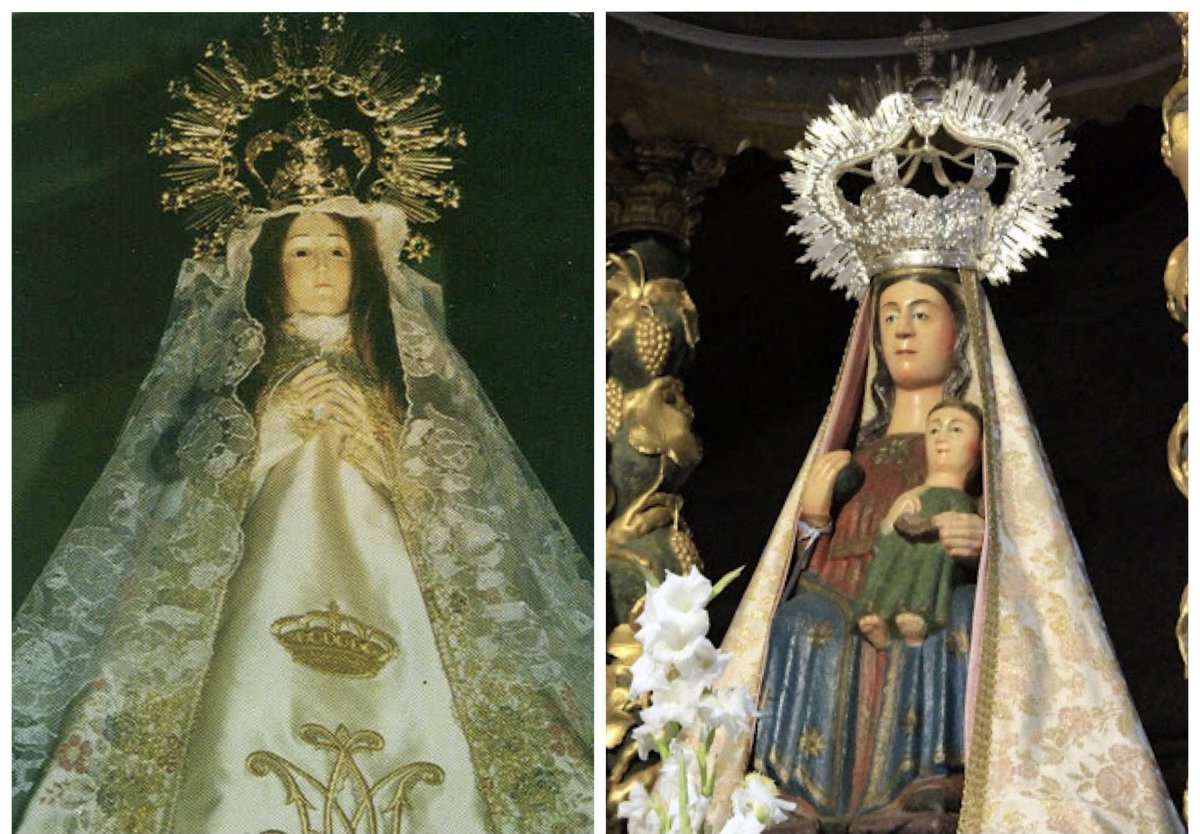 FeEspana's tweet photo. -Virgen de las #Huertas, #Lorca, #Murcia
-V. de la #Salud, #PalmadeMallorca
-V. de #Monserrate, #Orihuela, #Alicante
-V. de los #Remedios, #PuebladelaReina, #Badajoz
-V. de la #Vega, #Haro, #LaRioja
-V. del #Buencamino, #Aravaca, Madrid
-V. de a #Franqueira #Cañiza, Pontevedra https://t.co/6uZr8GnNWQ
