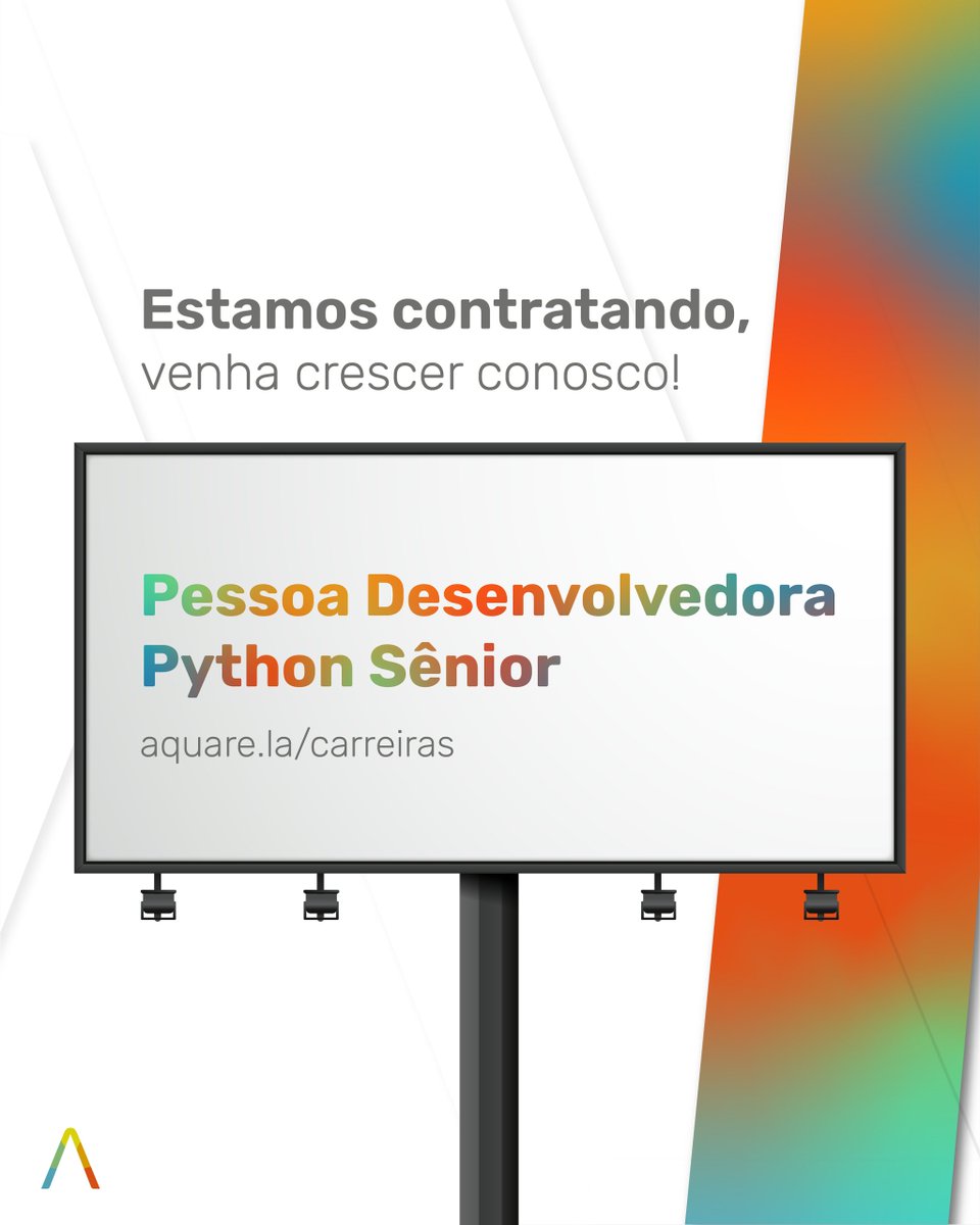 aquare_la's tweet image. Estamos com vagas abertas!
Confira nossas vagas e venha com a gente ajudar a tornar o mundo cada vez mais inteligente.
Acesse: aquare.la/carreiras/
#AquarelaAnalytics #vagasTI #devpython #trabalheconosco #vagastech #vagatecnologia