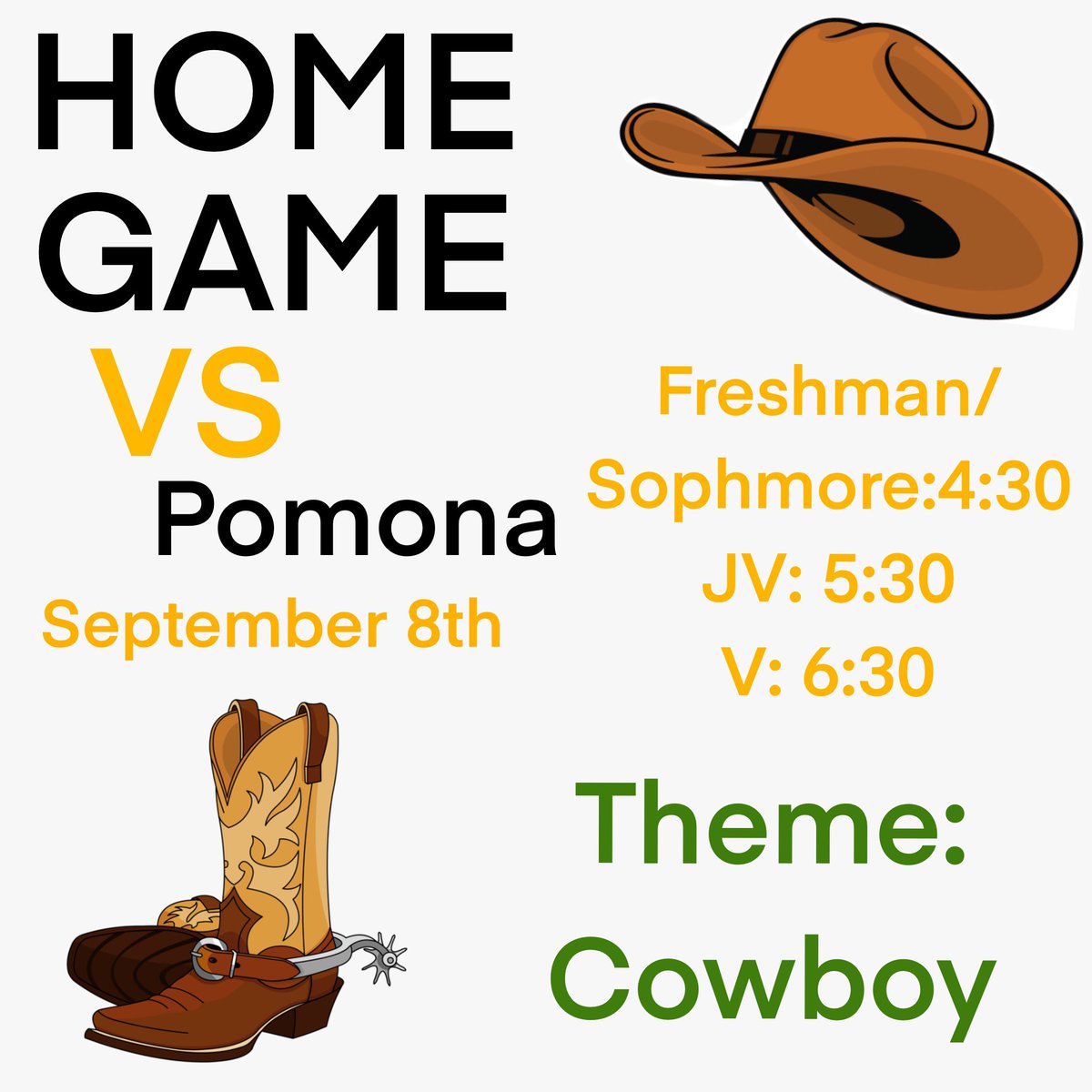 cvsabercatvb's tweet photo. HOME GAME TONIGHT! COME SUPPORT DRESSED OUT IN COWBOY GEAR! 🤠🌵🐴 https://t.co/lS7gl2K5y3