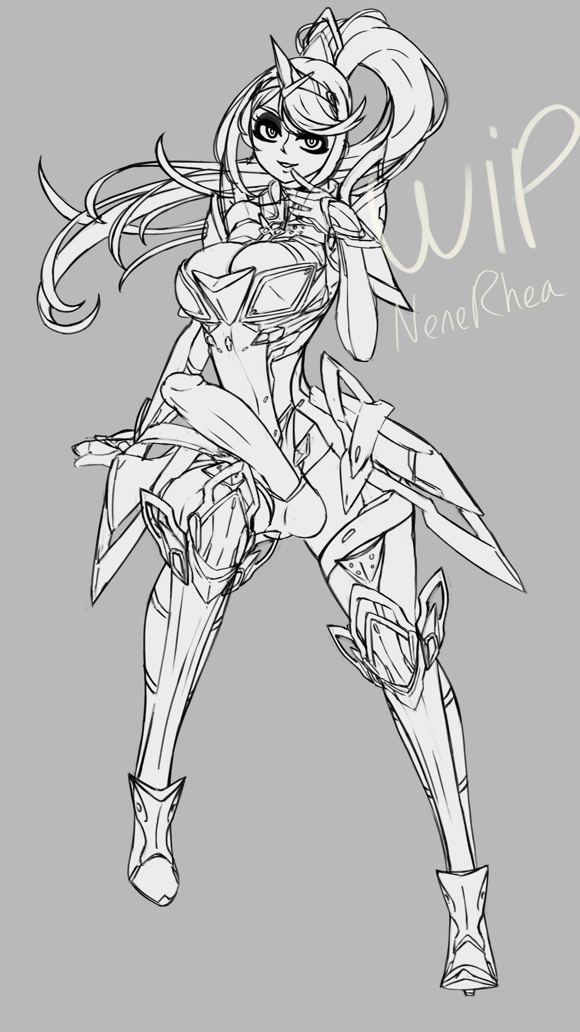 NeneRhea on Twitter "Here's the lineart update for the futa Pneuma