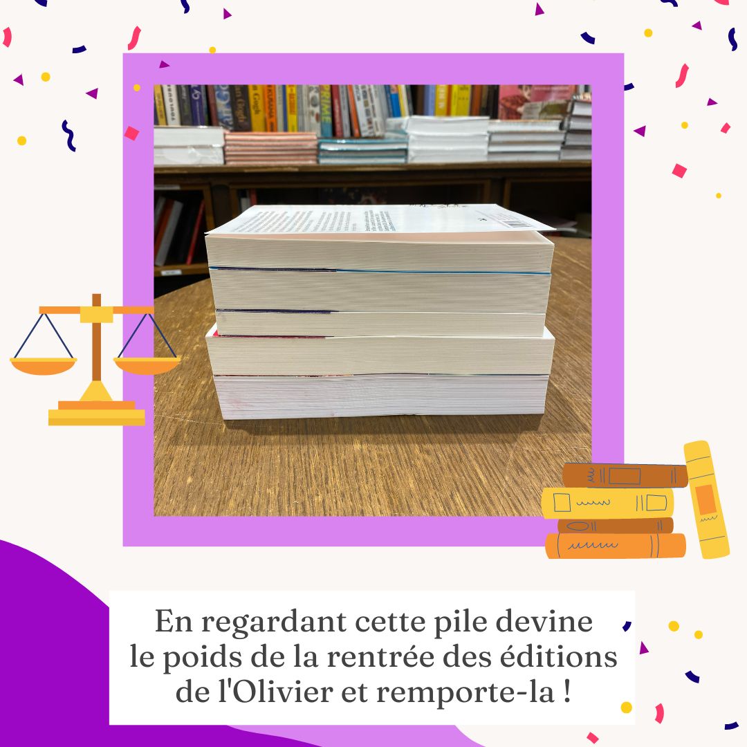 LibCoiffard's tweet photo. [SUPER CONCOURS 🥳🤩 LE POIDS DE LA RENTREE 📚📚📚 ]
Rendez-vous sur FB et Insta pour gagner la rentrée de 6 éditeurs en devinant le poids de leur rentrée ! Aujourd'hui la rentrée des @EdLolivier 
 https://t.co/AuJrHEsOgu
https://t.co/qrDYo7CLI8 https://t.co/qkLgBBcNTl