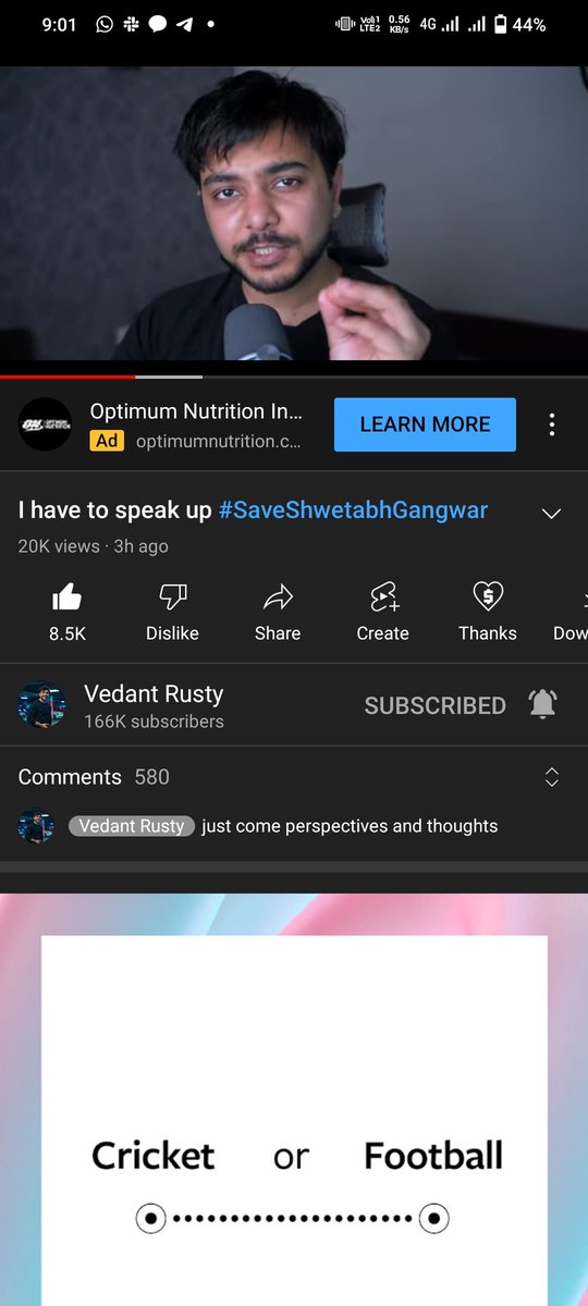 DKedare's tweet photo. Thanks @VedantRusty.This was exactly what was needed on YouTube. No Hate No Poking just simple clean Opinion about this issue.
#SaveShwetabhGangawar https://t.co/QluvPhb3uG