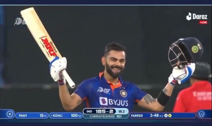 Sandeep06031474's tweet photo. Surprise surprise MFS
THE KING IS BACK
#Kohli 
71st >>>>>>Asia cup https://t.co/kyU20FXE1e