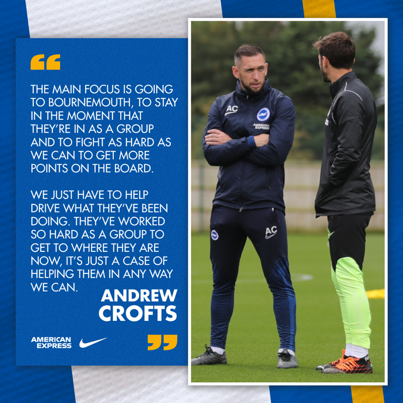 OfficialBHAFC's tweet photo. Interim head coach Andrew Crofts has spoken of his pride and excitement at leading the team into this weekend's fixture at Bournemouth. 💬