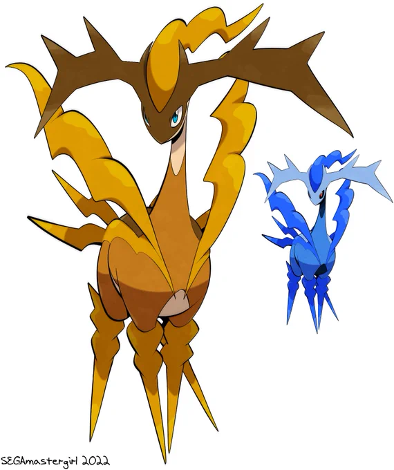 Messing around combining the Sugimori style with my own. Wanted to see if it still read as a Pokémon with the slight changes in lineart, shading, etc. 