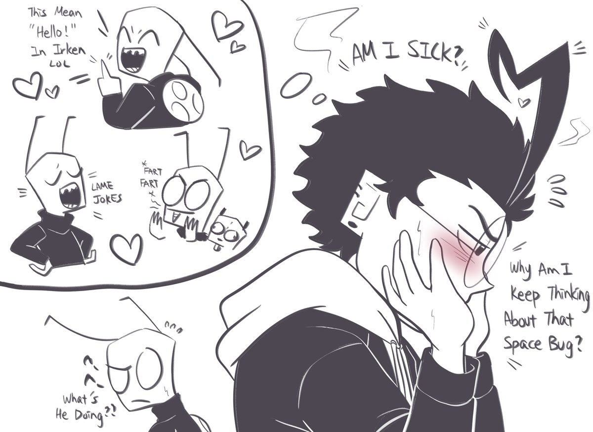 【DimMoire】Crush x PO He ashamed his little crush on Zim 💚💙