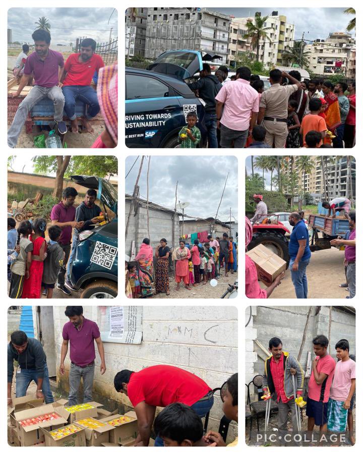 SankalpaGeleyaraBalaga-ಸಂಕಲ್ಪ ಗೆಳೆಯರ ಬಳಗ (@sankalpagb) on Twitter photo Sep 8th:
Today our volunteers and SAP GRF team together distributed cookies and fruits across rain impacted Bellandur area in association with Bellandur police .
Thanks to our volunteers Guru, Shankar, Samapth and Manju.
<a href="/anzieee/">Mohammed Anzy S</a> <a href="/saplabsindia/">SAP LABS INDIA</a> <a href="/gangadharansind/">Sindhu Gangadharan</a> <a href="/SudhakarReddy94/">Sudhakar Reddy</a> Sep 8th:
Today our volunteers and SAP GRF team together distributed cookies and fruits across rain impacted Bellandur area in association with Bellandur police .
Thanks to our volunteers Guru, Shankar, Samapth and Manju.
<a href="/anzieee/">Mohammed Anzy S</a> <a href="/saplabsindia/">SAP LABS INDIA</a> <a href="/gangadharansind/">Sindhu Gangadharan</a> <a href="/SudhakarReddy94/">Sudhakar Reddy</a>