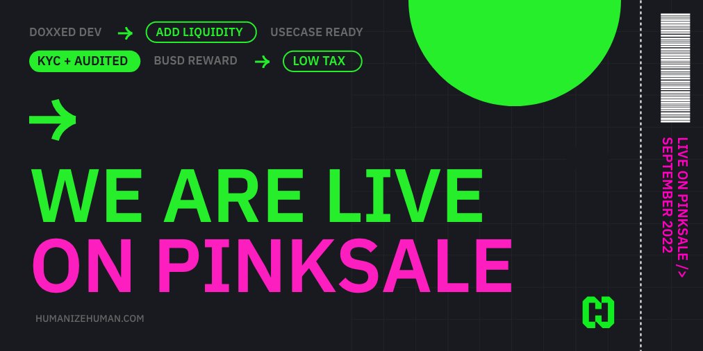 rehumanizehuman's tweet photo. ⏱ 2 DAYS COUNTDOWN⏱

We have great news. We have created a new Fair-Launch on Pinksale!. 👇

https://t.co/FrybsTDLa2

Join telegram group for more info!
https://t.co/95ag8GAhNJ

#cryptocurrency #humanizehuman #fairlaunch #pinksale #presale #humanity #Blockchain #KuCoin #BNB https://t.co/YyTVjftqUI