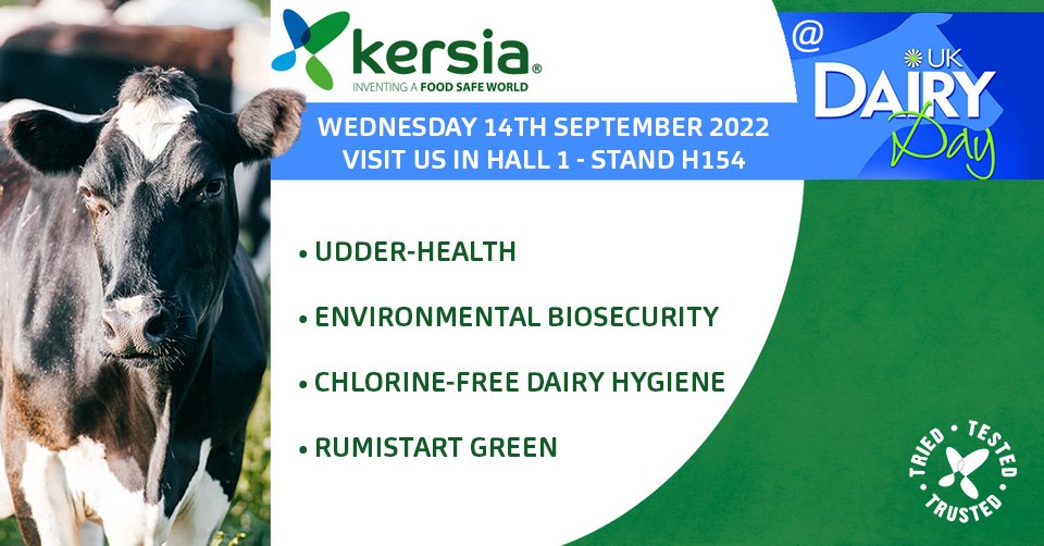#KERSIAUK are delighted to announce that for the second year in a row.  We shall be exhibiting at the 2022 #UKDairyDay at the #InternationalCentre in Telford on Wednesday 14th September.

Located in Hall 1, Stand H154 come and say hello &amp; join the debate on all things dairy.