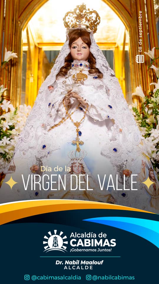 NabilCabimas's tweet photo. #8Sept Virgen del Valle, patrona del Oriente venezolano. Hoy en tu día, Venezuela pide la bendición del Padre a través de tí para que vengan tiempos de bonanza y bienestar para todos y cada uno de nosotros.
#VirgenDelValle
#NabilAlcalde
#Cabimas https://t.co/luHdEKcs2K