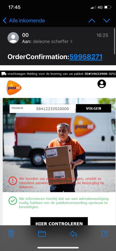 Ha <a href="/PostNL/">PostNL</a> is dit fishing mail..?