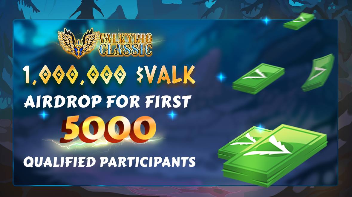 🚀VALKYRIO CLASSIC AIRDROP EVENT IS STILL LIVE 🤟Sign up now: airdropalert.com/valkyrioclassi… ⚡️⚡️⚡️1,000,000 $VALK tokens (~$ 3,000) will be airdroped to the Top 5,000 qualified players on the Leaderboard🚀🚀🚀 🕹Play Valkyrio Classic now: classic.playvalkyr.io