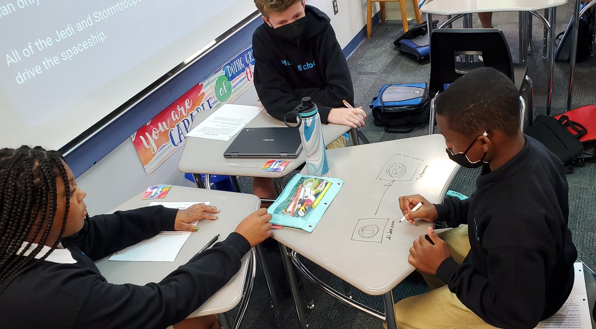ms_massey_math's tweet photo. Problem solving w/ Jedi Knights & Stormtroopers #mcleanschool #iteachmath #mtbos #starwarsmath https://t.co/9gST580Lw2
