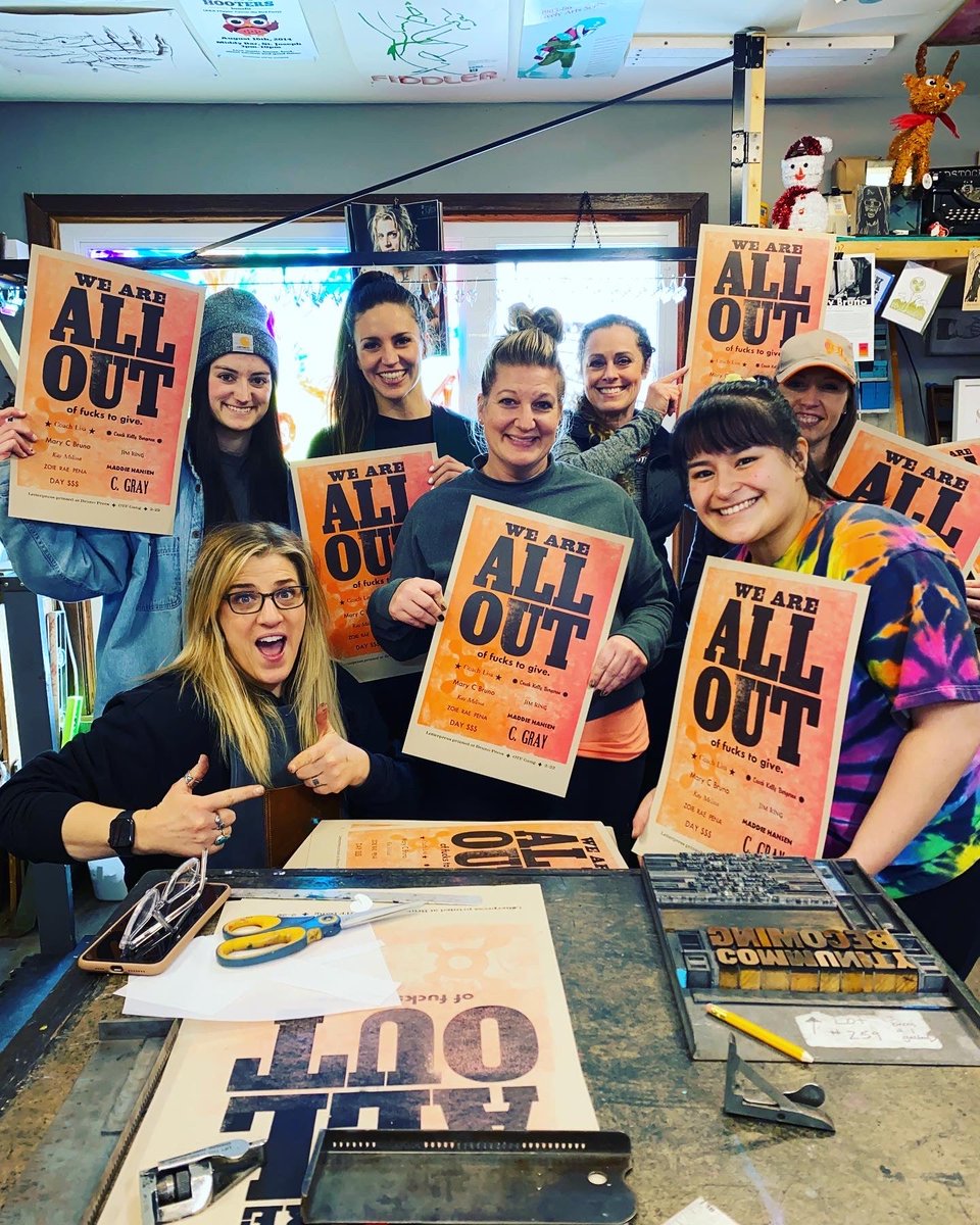 MSUNOTSTOCK's tweet photo. We are thrilled to host Minnesota printmaking badass Mary Bruno. Bruno will print live in the Northwest Arts Center Sept. 22- 24, give a presentation of her work which will be on display &amp; for sale at the event. Details at link in bio. Free and open to the public. https://t.co/bEyIsPHtO0