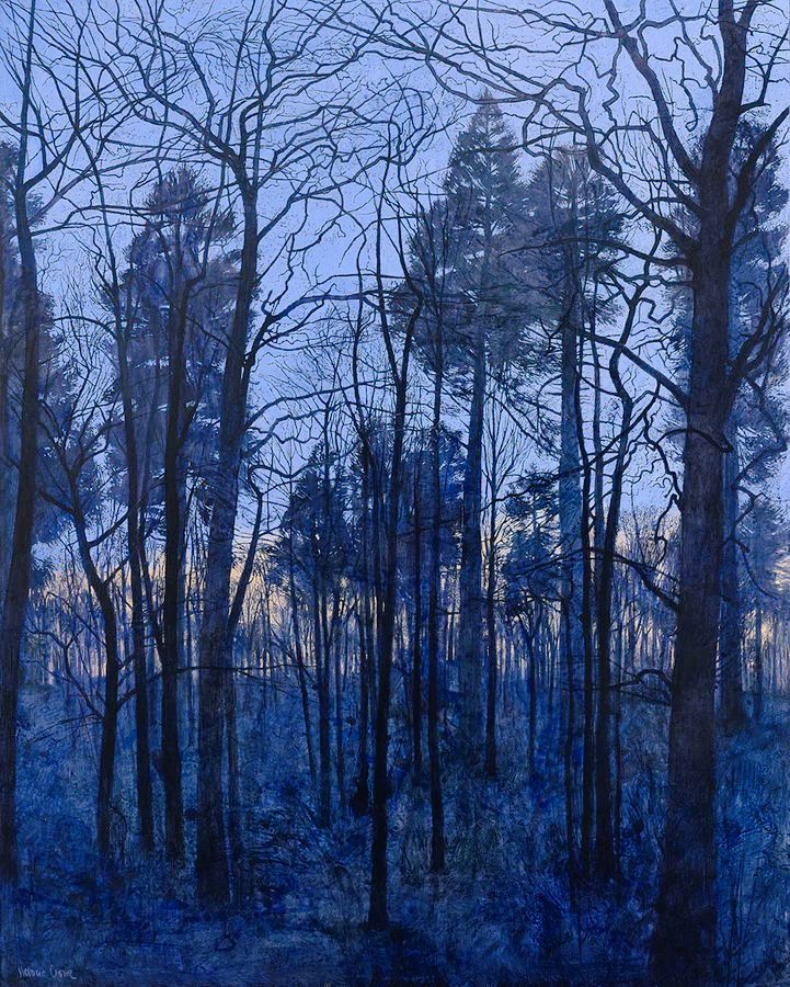 'Twilight Landscape' by Victoria Crowe, contemporary Scottish painter #WomensArt
