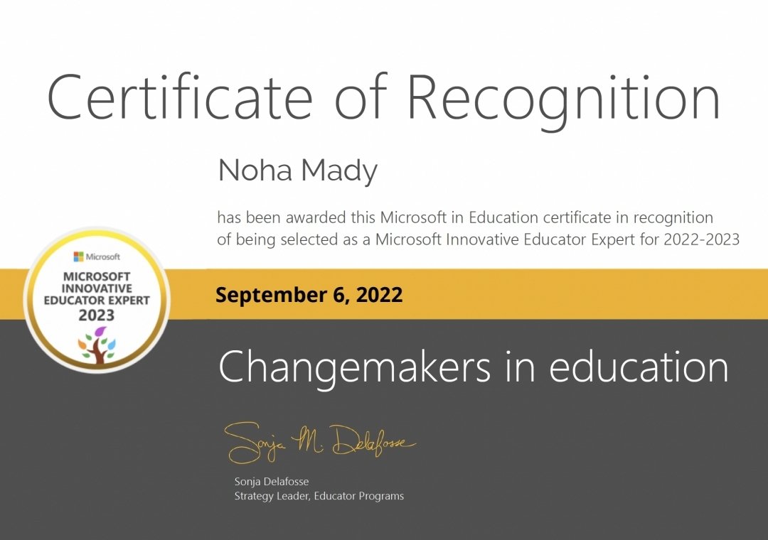 #MIEExpert 
#MicrosoftEdu 
#Microsoft365 
#MIEExpertEgypt