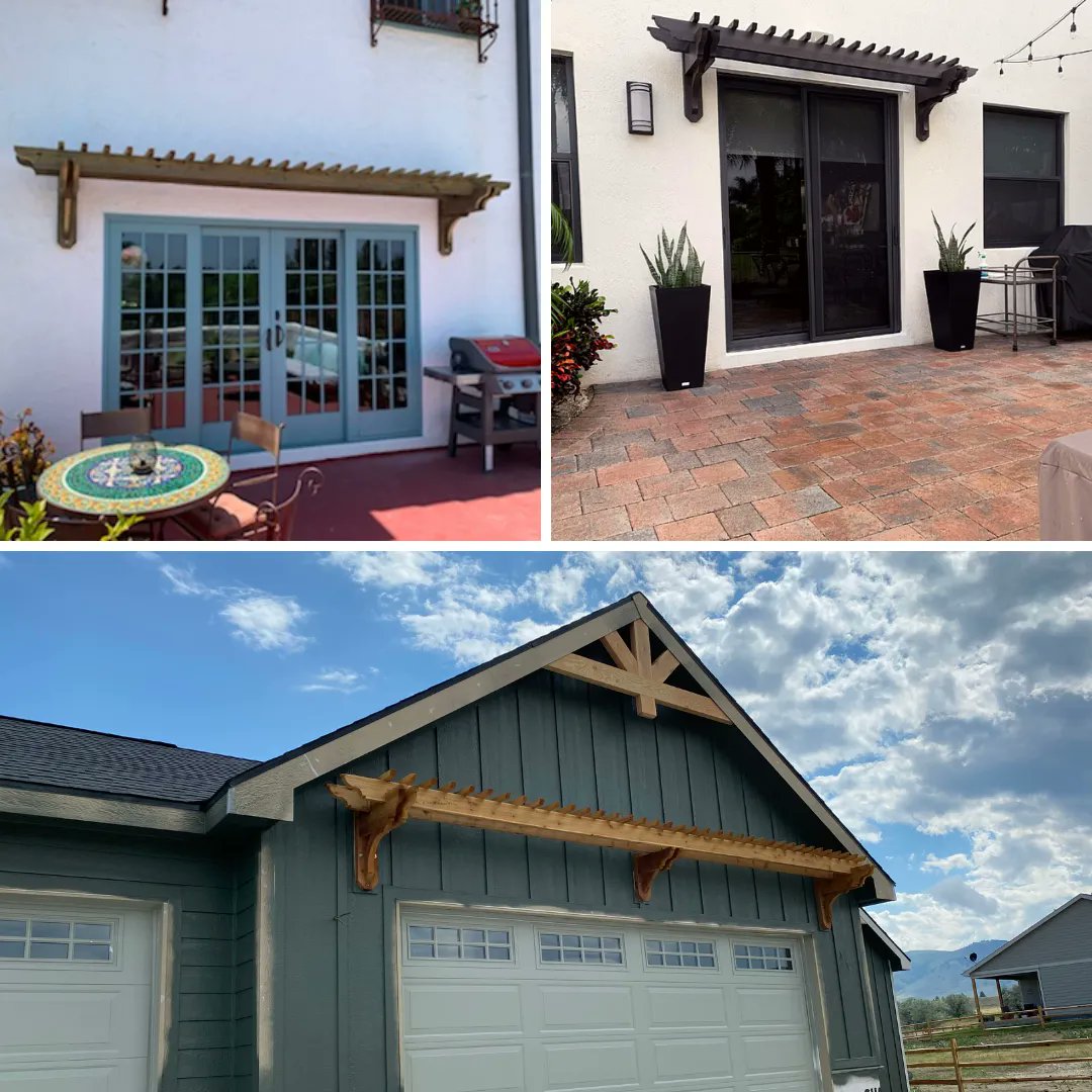 Pergoladepot's tweet photo. Give your garage door or back slider a facelift with your own DIY pergola! The Visor comes standard in 8 sizes ranging from 6'-20'.

https://t.co/fnpUzSflEU 

Contact us if you need help finding your pergola! 877-563-0002 info@pergoladepot.com. #outdoorliving #curbappeal #pergola https://t.co/elKhunENQL